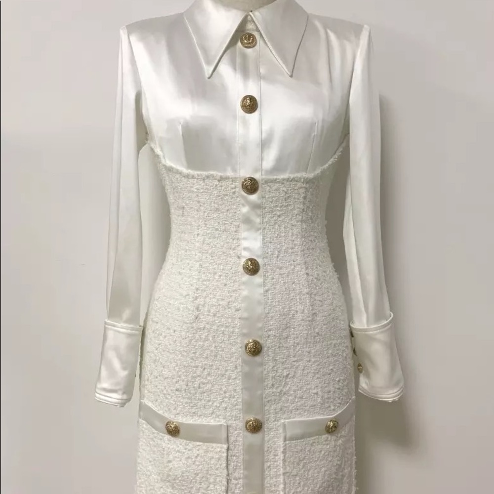 High Street Turtle Down Collar Dress
